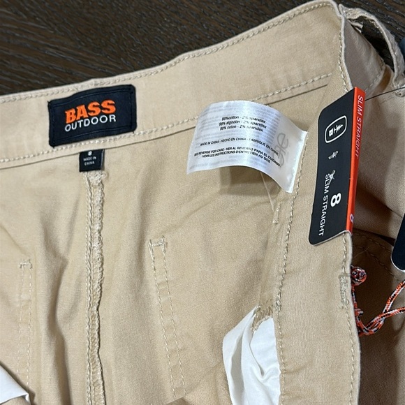 NWT Bass Outdoor Women's Stretch-Canvas Anywhere Pants, Irish Cream, Size‎ 8 - Picture 12 of 13